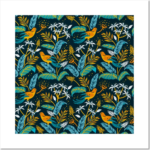 Birds Of Nature Pattern Best Seller Gift Wall Art by Wheezing Clothes